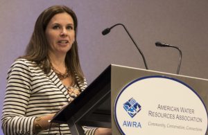 Martha Narvaez presides at AWRA