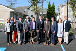 Andrew Homsey and Martha Narvaez with Delaware DNREC Secretary Shawn Garvin and PADEP Secretary Patrick McDonnell May 3 2018