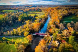 Brandywine River at Smiths Bridge on the arc of Delaware Fall 2021