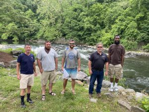Fishery survey field recon along the Brandywine at breached Dam 3 June 16 2020