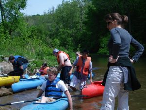 Martha Narvaez at White Clay Creek field recon, May 2009