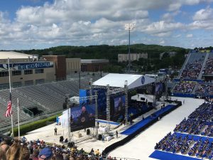 President of the United States of America Joseph R. Biden Jr. speaks at University of Delaware Graduation May 28 2022