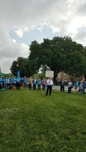 Rally Participants in front of Leg Hall, 6.22.2017