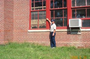 Tropical Storm Henri high water mark Red Clay Creek, DE, Sep 2003