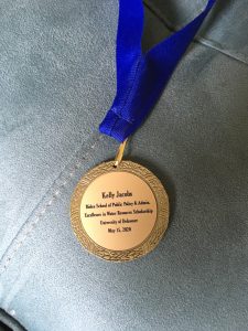 UD Energy and Environmental Policy Graduate Student receives the Biden School Excellence in Water Resources Scholarship Award May 15 2020