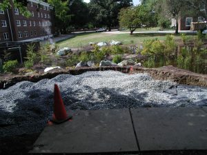 UD Rain Garden Ob Deck installation, Sep 2005