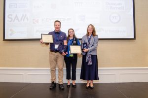 Nicole presents 2026 GIS Service award to Andrew and Tracey DeLiberty (May 14, 2026)