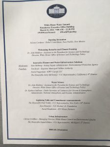 White House Water Summit Agenda March 22, 2016